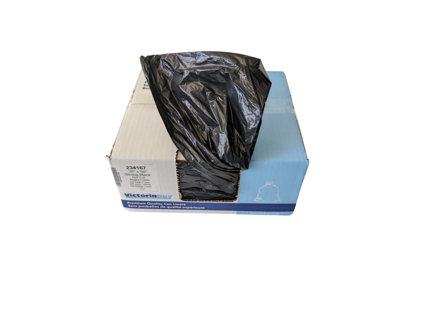 Victoria Bay  Black Garbage Bags 35x50 1.05mil(Case of 125)