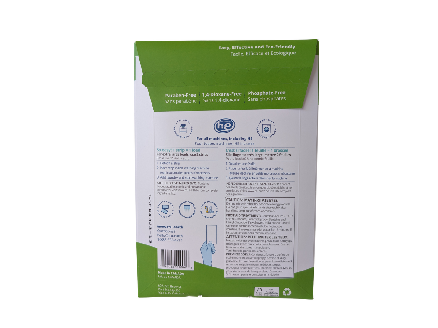 Tru Earth Eco-Strips Laundry Detergent (Fragrance-free)