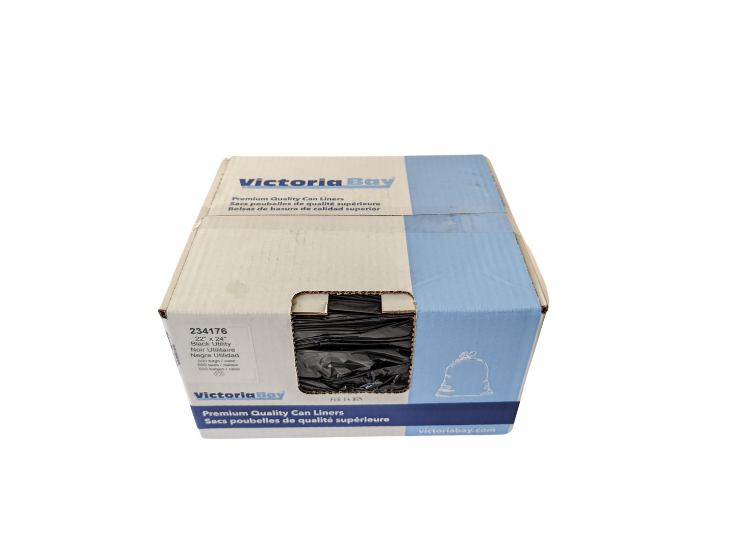 Victoria Bay Black Garbage Gag 22x24 .8m(Case of 500)