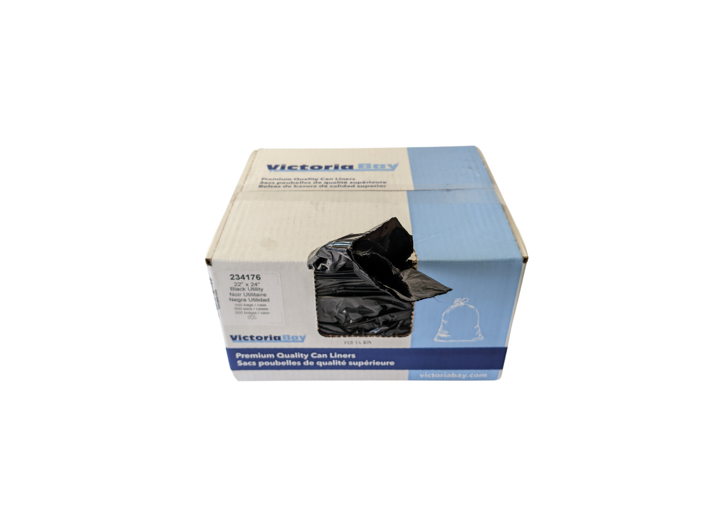 Victoria Bay Black Garbage Gag 22x24 .8m(Case of 500)